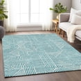 thumbnail image 1 of Addison Rugs Chantille Indoor/Outdoor Transitional Lines Teal Washable Rectangle Rug, 5' x 7'6", 1 of 6