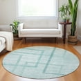 thumbnail image 1 of Addison Rugs Chantille Indoor/Outdoor Transitional Geometric Teal Washable Round Rug, 8' x 8', 1 of 6