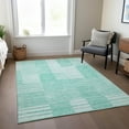 thumbnail image 1 of Addison Rugs Chantille Indoor/Outdoor Transitional Striped Teal Washable Rectangle Rug, 8' x 10', 1 of 6