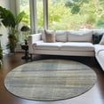 thumbnail image 1 of Addison Rugs Chantille Indoor/Outdoor Transitional Stripes Khaki Washable Round Rug, 8' x 8', 1 of 6