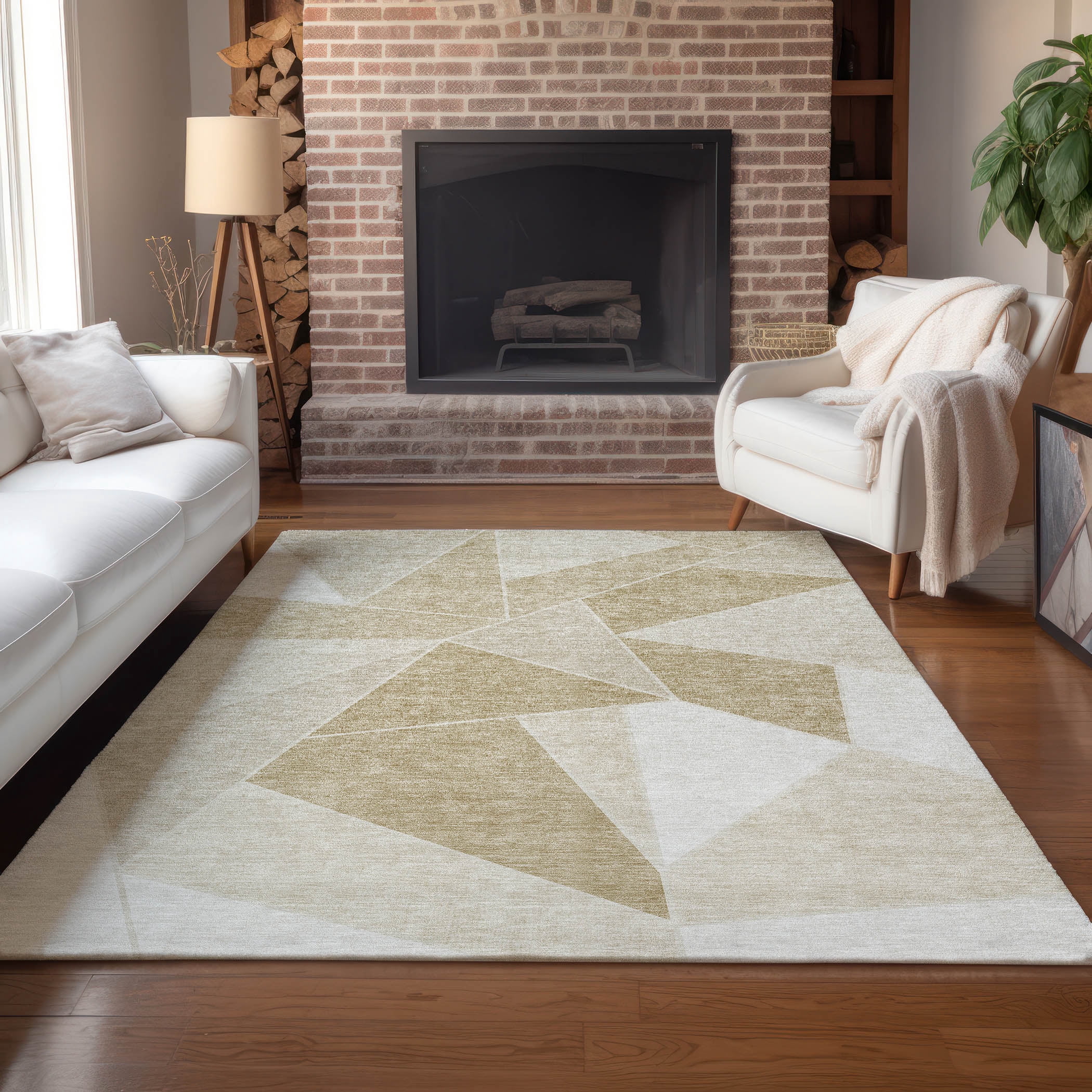 Addison Rugs Chantille Indoor/Outdoor Transitional Geometric Beige ...