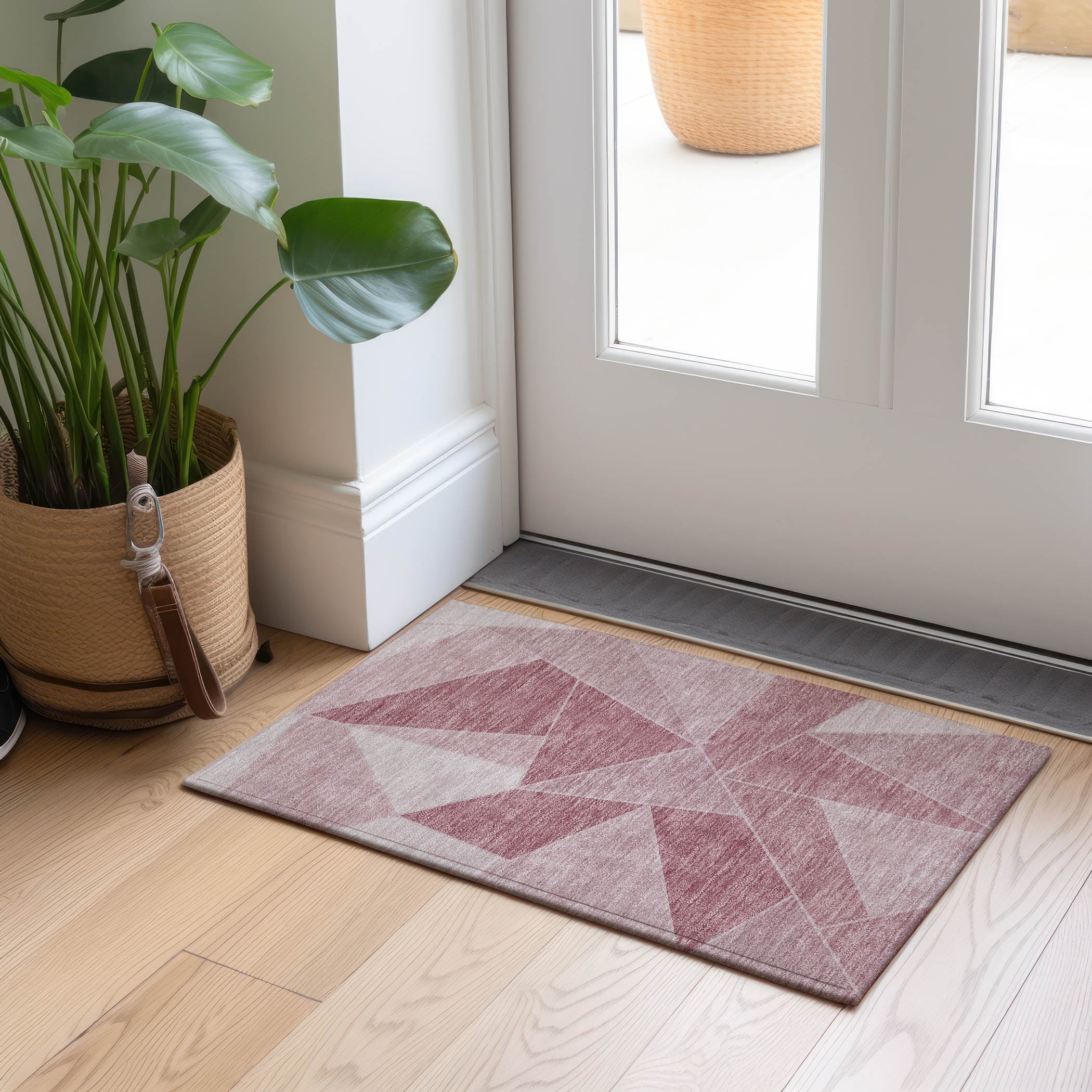Addison Rugs Chantille Indoor/Outdoor Transitional Geometric Blush ...