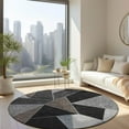thumbnail image 1 of Addison Rugs Chantille Indoor/Outdoor Transitional Geometric Chocolate Washable Round Rug, 8' x 8', 1 of 6