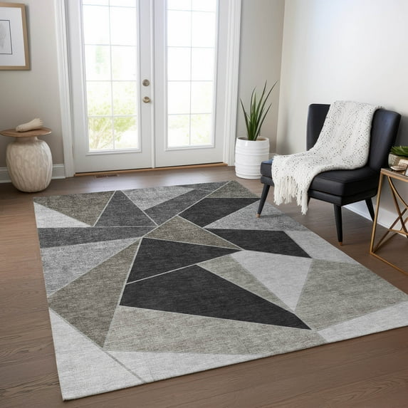 Addison Rugs Chantille Indoor/Outdoor Transitional Geometric Coffee Washable Rectangle Rug, 2'6" x 3'10"