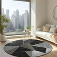 thumbnail image 1 of Addison Rugs Chantille Indoor/Outdoor Transitional Geometric Coffee Washable Round Rug, 8' x 8', 1 of 6