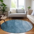 thumbnail image 1 of Addison Rugs Chantille Indoor/Outdoor Transitional Ombre Blue Washable Round Rug, 8' x 8', 1 of 5