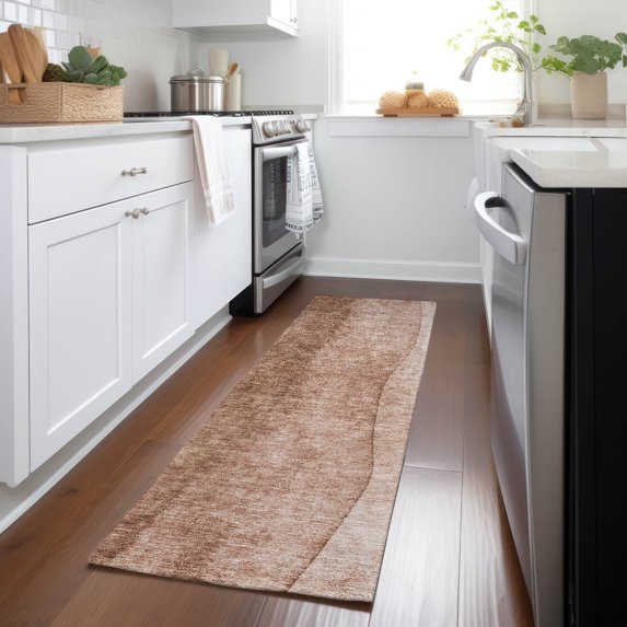 Addison Rugs Chantille Indoor/Outdoor Transitional Ombre Brown Washable Runner Rug, 2'3" x 7'6"