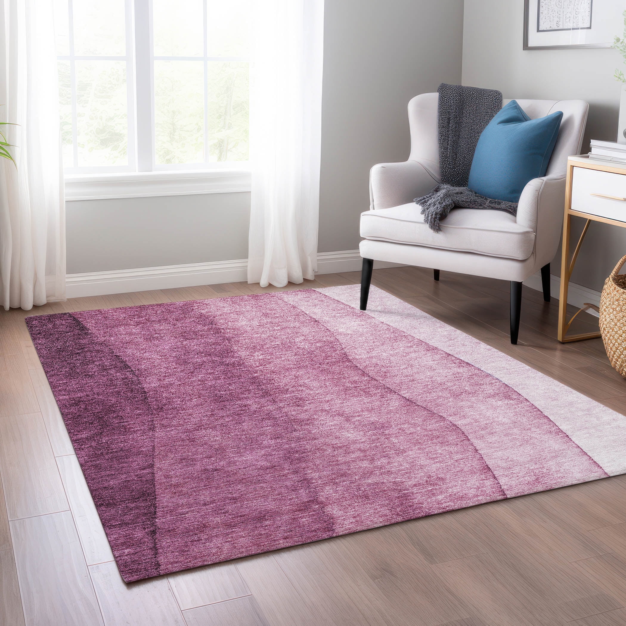 Addison Rugs Chantille Indoor/Outdoor Transitional Ombre Merlot Washable Rectangle Rug, 2'6" x 3'10"