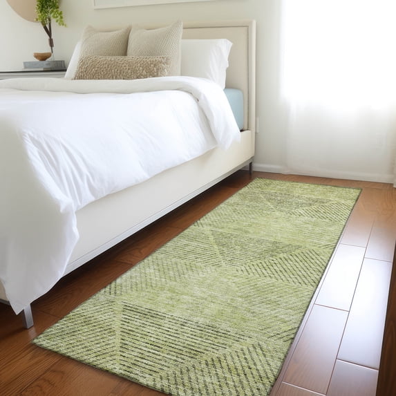 Addison Rugs Chantille Indoor/Outdoor Transitional Geometric Aloe Washable Runner Rug, 2'3" x 7'6"