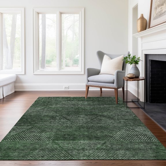 Addison Rugs Chantille Indoor/Outdoor Transitional Geometric Fern Washable Rectangle Rug, 10' x 14'