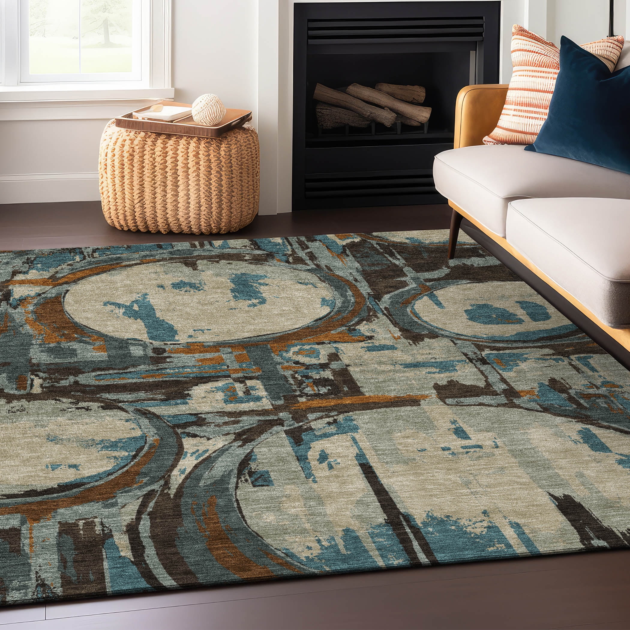 Addison Rugs Chantille Indoor/Outdoor Transitional Geometric Beige ...