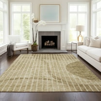 Addison Rugs Chantille Indoor/Outdoor Transitional Striped Brown Washable Rectangle Rug, 10' x 14'
