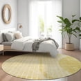 thumbnail image 1 of Addison Rugs Chantille Indoor/Outdoor Transitional Striped Gold Washable Round Rug, 8' x 8', 1 of 6