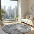 thumbnail image 1 of Addison Rugs Chantille Indoor/Outdoor Transitional Modern Gray Washable Round Rug, 8' x 8', 1 of 6