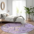thumbnail image 1 of Addison Rugs Chantille Indoor/Outdoor Transitional Geometric Lavender Washable Round Rug, 8' x 8', 1 of 6