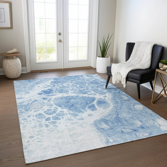 Addison Rugs Chantille Indoor/Outdoor Transitional Modern Sky Washable Rectangle Rug, 8' x 10'