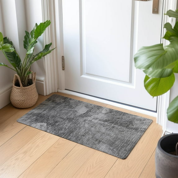 Addison Rugs Chantille Indoor/Outdoor Transitional Modern Gray Washable Rectangle Rug, 1'8" x 2'6"