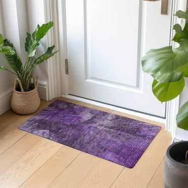 Addison Rugs Chantille Indoor/Outdoor Transitional Modern Purple Washable Rectangle Rug, 1'8" x 2'6"