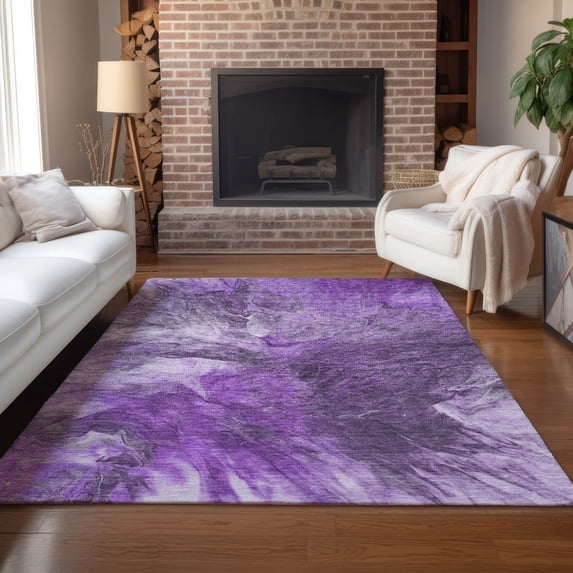 Addison Rugs Chantille Indoor/Outdoor Transitional Modern Purple Washable Rectangle Rug, 8' x 10'