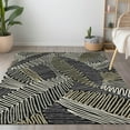 thumbnail image 1 of Addison Rugs Chantille Indoor/Outdoor Transitional Floral Black Washable Rectangle Rug, 3' x 5', 1 of 6