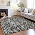 thumbnail image 1 of Addison Rugs Chantille Indoor/Outdoor Transitional Stripes Black Washable Rectangle Rug, 5' x 7'6", 1 of 6