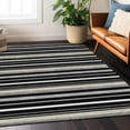 thumbnail image 1 of Addison Rugs Chantille Indoor/Outdoor Transitional Stripes Black Washable Rectangle Rug, 9' x 12', 1 of 6
