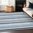 thumbnail image 1 of Addison Rugs Chantille Indoor/Outdoor Transitional Stripes Blue Washable Rectangle Rug, 10' x 14', 1 of 6