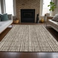 thumbnail image 1 of Addison Rugs Chantille Indoor/Outdoor Transitional Stripes Brown Washable Rectangle Rug, 5' x 7'6", 1 of 6