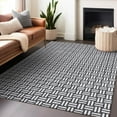 thumbnail image 1 of Addison Rugs Chantille Indoor/Outdoor Transitional Squares Black Washable Rectangle Rug, 10' x 14', 1 of 6