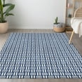 thumbnail image 1 of Addison Rugs Chantille Indoor/Outdoor Transitional Squares Navy Washable Rectangle Rug, 3' x 5', 1 of 6