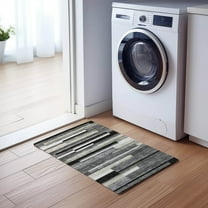 Addison Rugs Chantille Indoor/Outdoor Transitional Stripes Black Washable Rectangle Rug, 1'8" x 2'6"