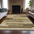 thumbnail image 1 of Addison Rugs Chantille Indoor/Outdoor Transitional Stripes Khaki Washable Rectangle Rug, 3' x 5', 1 of 6