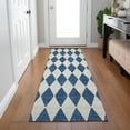 thumbnail image 1 of Addison Rugs Chantille Indoor/Outdoor Transitional Diamonds Navy Washable Runner Rug, 2'3" x 7'6", 1 of 6