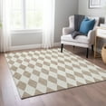 thumbnail image 1 of Addison Rugs Chantille Indoor/Outdoor Transitional Diamonds Taupe Washable Rectangle Rug, 2'6" x 3'10", 1 of 6