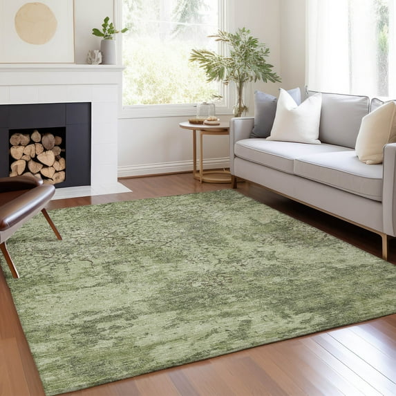 Addison Rugs Chantille Indoor/Outdoor Transitional Lattice Aloe Washable Rectangle Rug, 5' x 7'6"