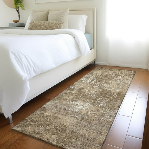 Addison Rugs Chantille Indoor/Outdoor Transitional Lattice Brown Washable Runner Rug, 2'3" x 7'6"