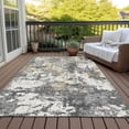 thumbnail image 1 of Addison Rugs Machine Washable Indoor/ Outdoor Chantille Distressed Traditional Rug Charcoal - 9' x 12', 1 of 5