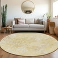 thumbnail image 1 of Addison Rugs Chantille Indoor/Outdoor Transitional Lattice Gold Washable Round Rug, 8' x 8', 1 of 6