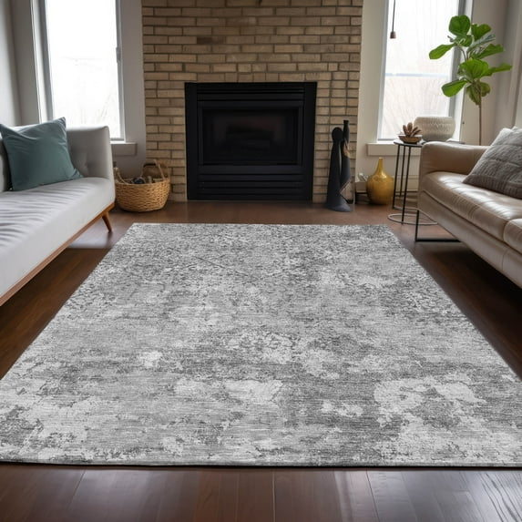 Addison Rugs Chantille Indoor/Outdoor Transitional Lattice Gray Washable Rectangle Rug, 3' x 5'