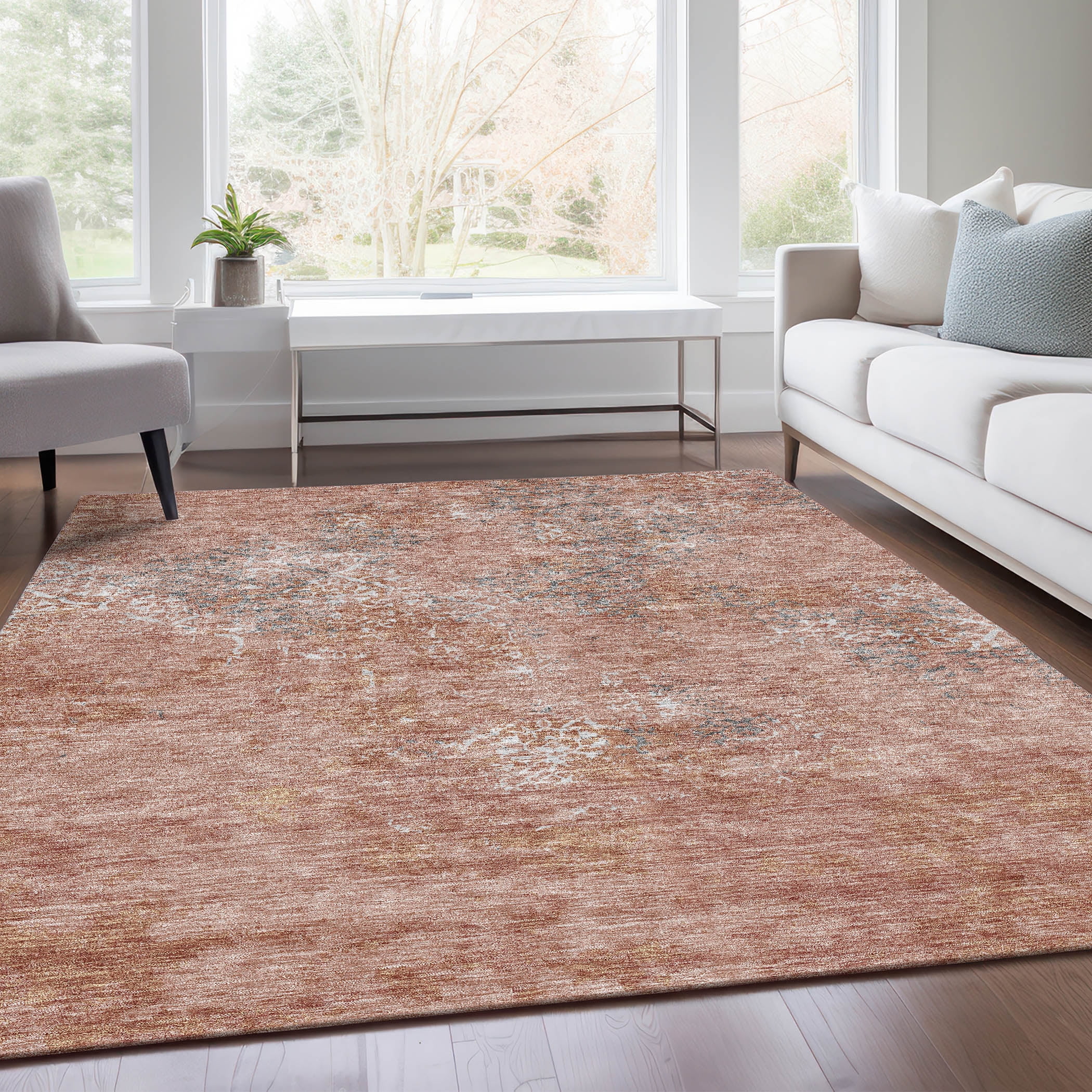 Addison Rugs Chantille Indoor/Outdoor Transitional Lattice Salmon ...