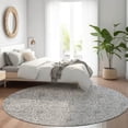 thumbnail image 1 of Addison Rugs Chantille Indoor/Outdoor Transitional Floral Silver Washable Round Rug, 8' x 8', 1 of 6
