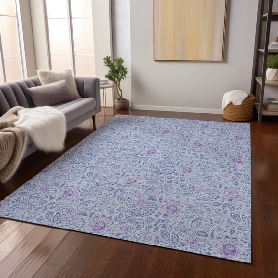 Addison Rugs Chantille Indoor/Outdoor Transitional Floral Sky Washable Rectangle Rug, 2'6" x 3'10"
