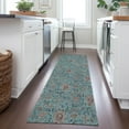 thumbnail image 1 of Addison Rugs Chantille Indoor/Outdoor Transitional Floral Teal Washable Runner Rug, 2'3" x 7'6", 1 of 6