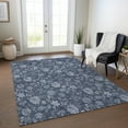 thumbnail image 1 of Addison Rugs Chantille Indoor/Outdoor Transitional Floral Blue Washable Rectangle Rug, 2'6" x 3'10", 1 of 6