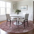 thumbnail image 1 of Addison Rugs Chantille Indoor/Outdoor Transitional Floral Blush Washable Round Rug, 8' x 8', 1 of 6