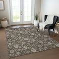 thumbnail image 1 of Addison Rugs Chantille Indoor/Outdoor Transitional Floral Chocolate Washable Rectangle Rug, 10' x 14', 1 of 6