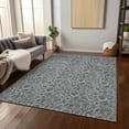 thumbnail image 1 of Addison Rugs Chantille Indoor/Outdoor Transitional Floral Gray Washable Rectangle Rug, 9' x 12', 1 of 6