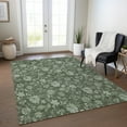 thumbnail image 1 of Addison Rugs Chantille Indoor/Outdoor Transitional Floral Olive Washable Rectangle Rug, 5' x 7'6", 1 of 6