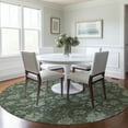 thumbnail image 1 of Addison Rugs Chantille Indoor/Outdoor Transitional Floral Olive Washable Round Rug, 8' x 8', 1 of 5