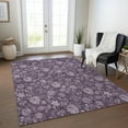 thumbnail image 1 of Addison Rugs Chantille Indoor/Outdoor Transitional Floral Plum Washable Rectangle Rug, 3' x 5', 1 of 6